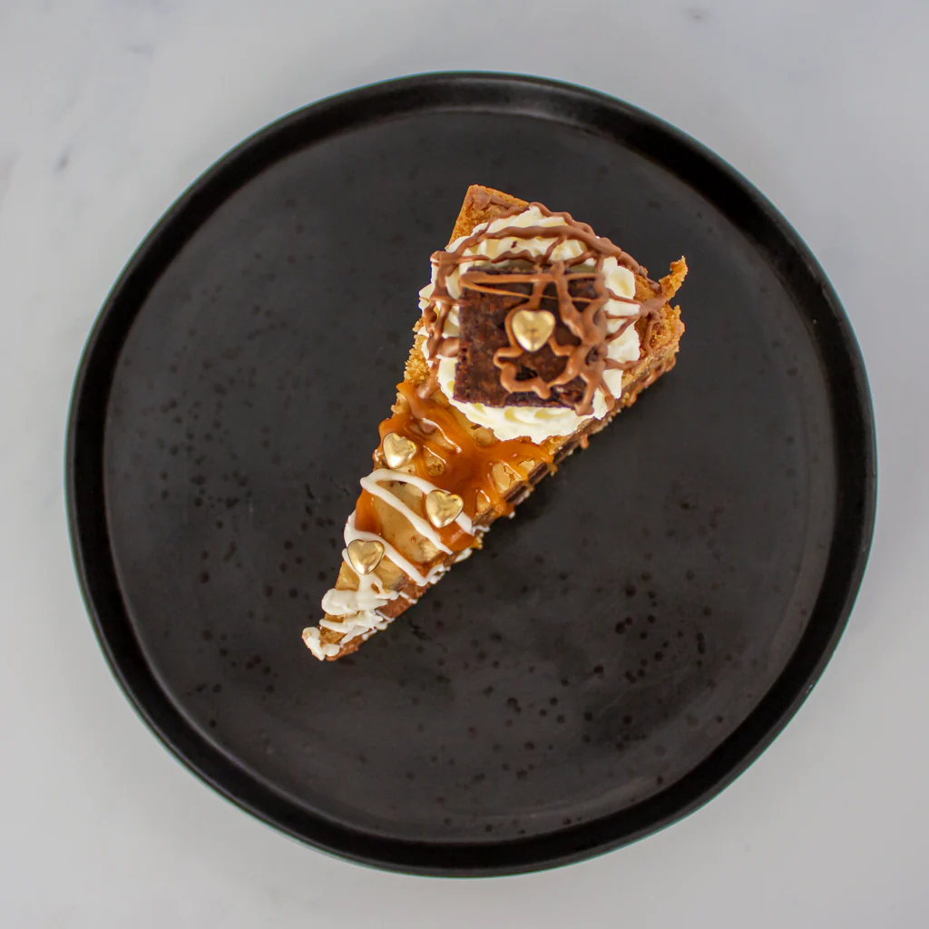 Limited Edition Valentine's Salted Caramel Brownie Cookie Pie Slice - Image 2