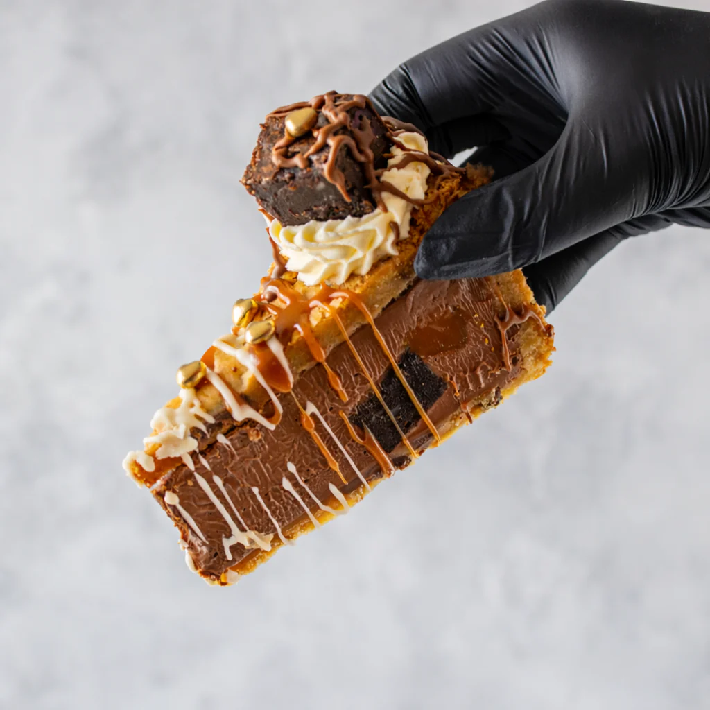 Limited Edition Valentine's Salted Caramel Brownie Cookie Pie Slice - Image 3