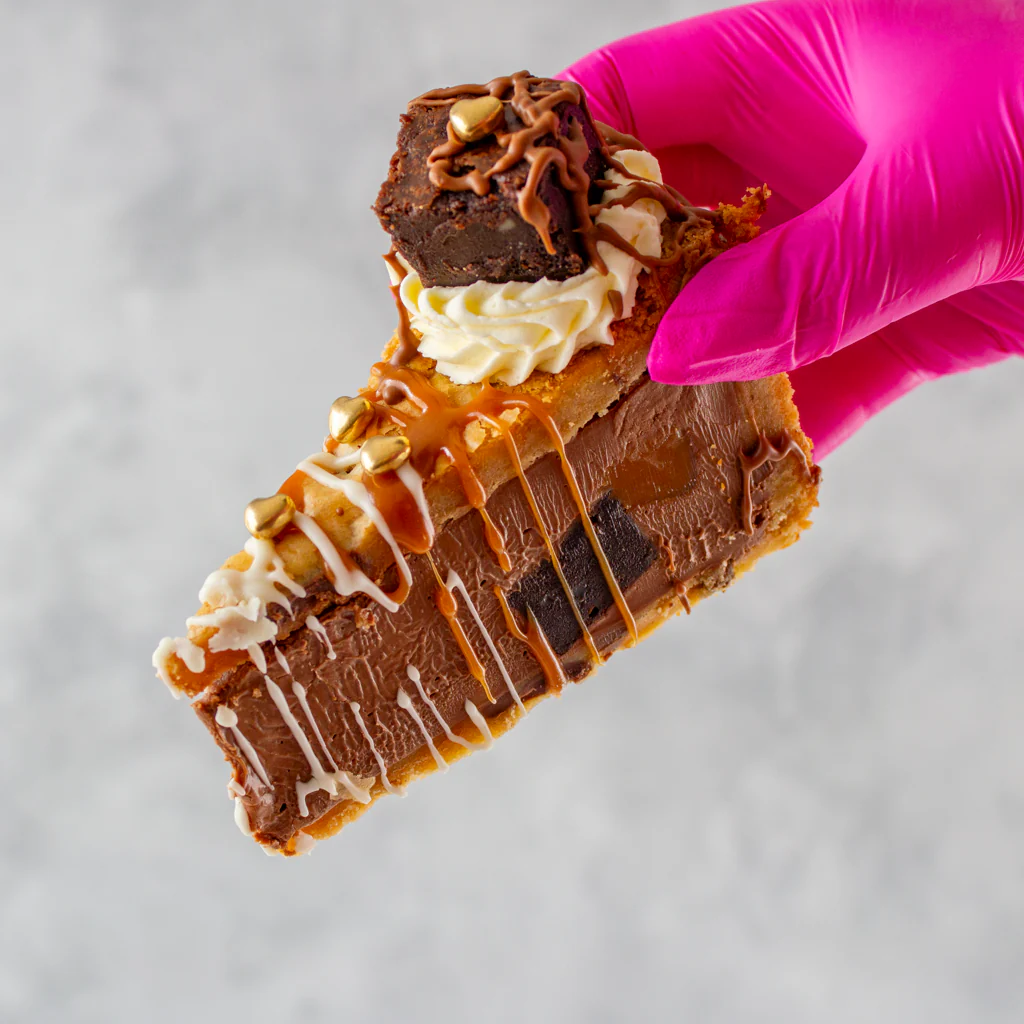 Limited Edition Valentine's Salted Caramel Brownie Cookie Pie Slice - Image 5