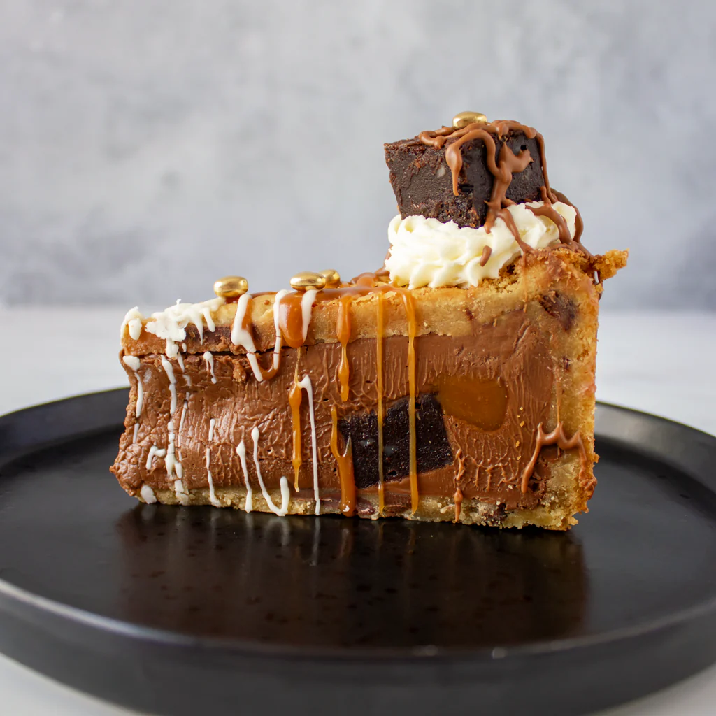 Limited Edition Valentine's Salted Caramel Brownie Cookie Pie Slice - Image 6