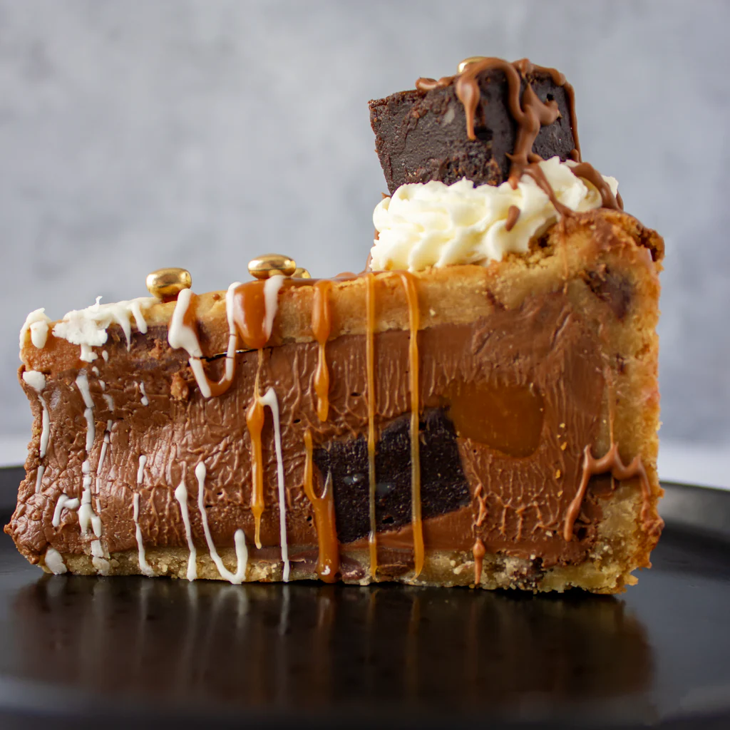 Limited Edition Valentine's Salted Caramel Brownie Cookie Pie Slice - Image 8