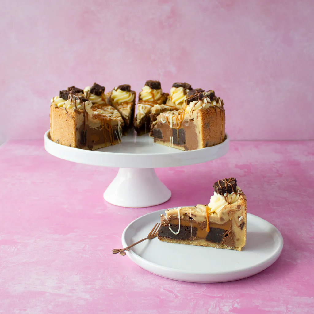 PRE-ORDER - Full Salted Caramel Brownie Cookie Pie Slice - 12 Slices