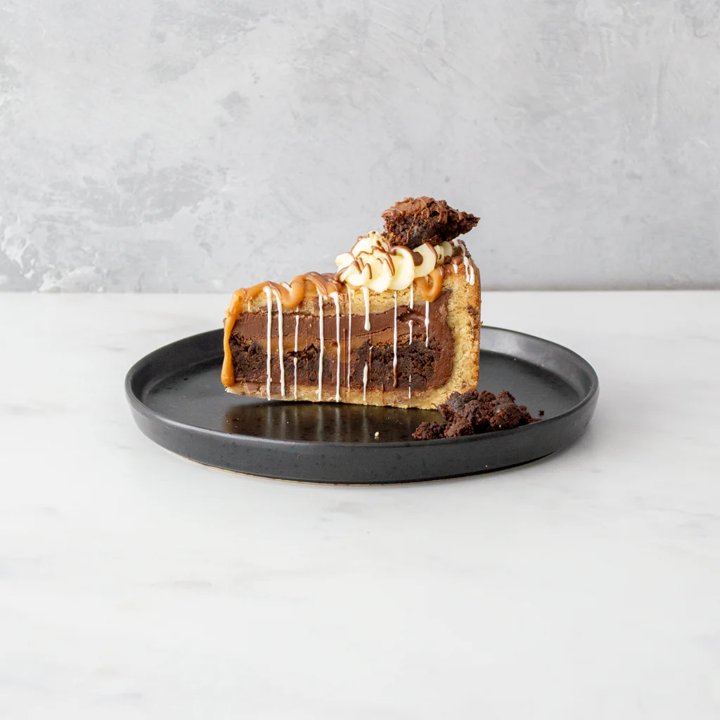 PRE-ORDER - Full Salted Caramel Brownie Cookie Pie Slice - 12 Slices - Image 2