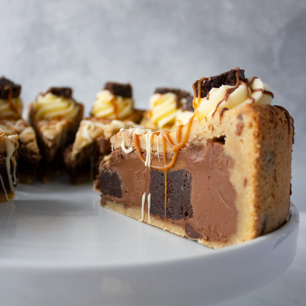 PRE-ORDER - Full Salted Caramel Brownie Cookie Pie Slice - 12 Slices - Image 6