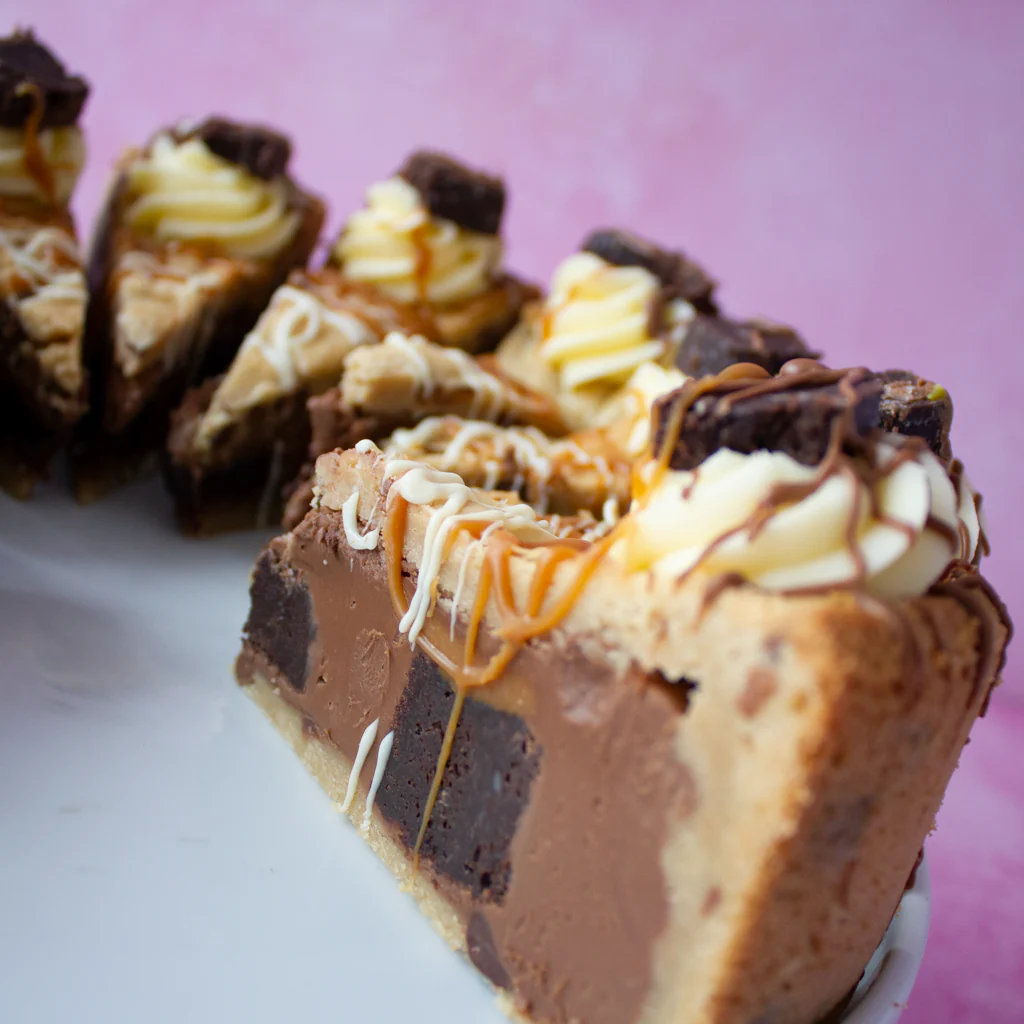 PRE-ORDER - Full Salted Caramel Brownie Cookie Pie Slice - 12 Slices - Image 7