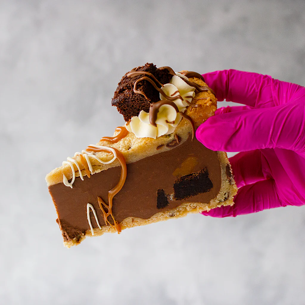 Salted Caramel Brownie Cookie Pie Slice - Image 2
